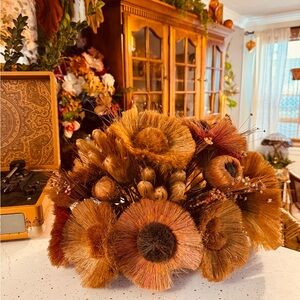 Rustic Floral Arrangement in Warm Tones